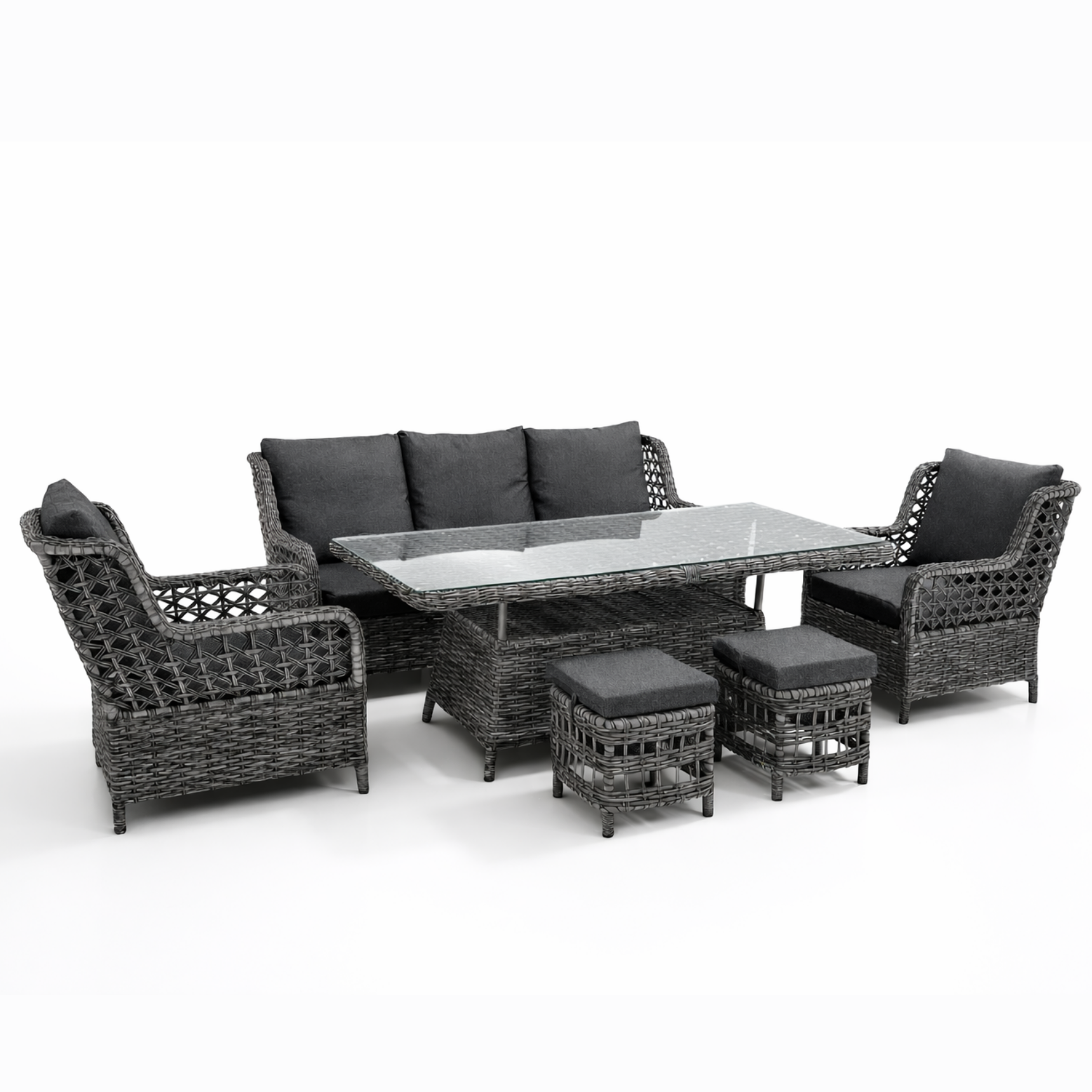 Hera 3+1+1 Puflu Oturma Grubu